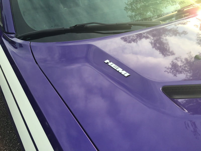 Hemi Emblem Overlay Decals (pair)  Dodge Challenger