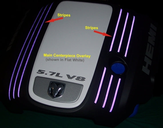 5.7L Engine Cover Centerpiece Overlay Decal  - Charger