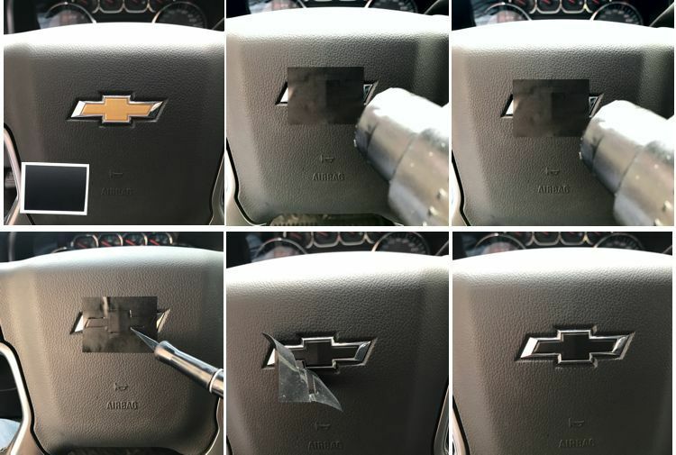 Steering Wheel Bowtie Overlay Decal - 2012-2015 Camaro