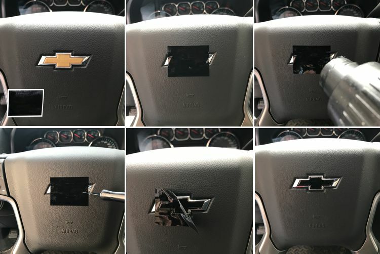 Steering Wheel Bowtie Overlay Decal - 2013-2015 Malibu