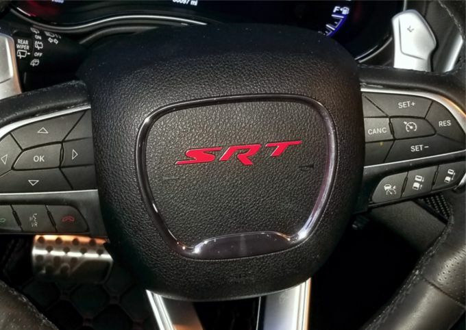 SRT Steering Wheel Emblem Overlay Decal   - 2018-2023 Durango SRT