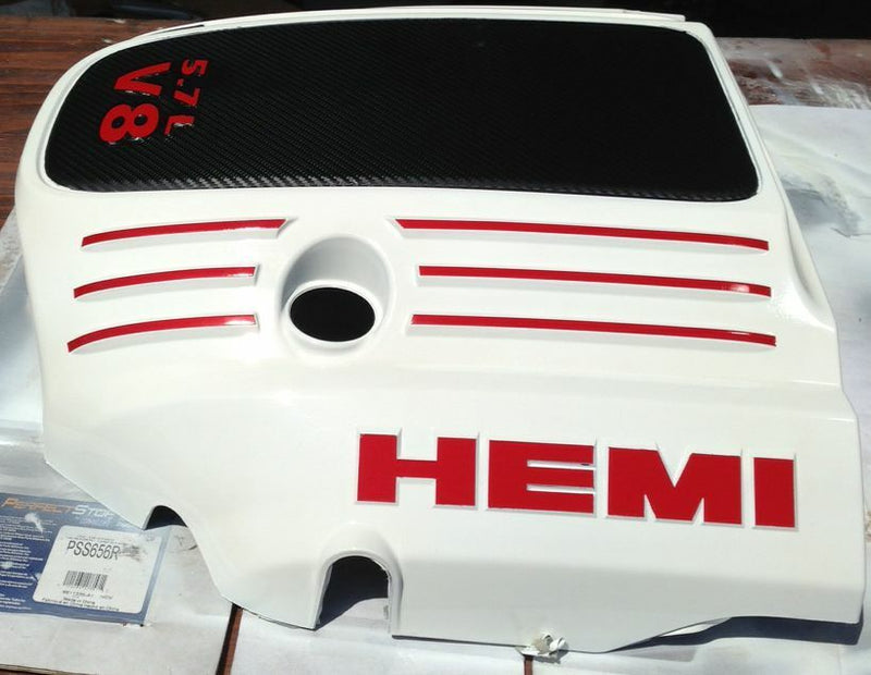 HEMI Lettering Engine Cover Decals - 11-23 Durango R/T
