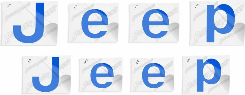 Jeep Emblem Overlay Decals   - 2021-2023 Grand Cherokee L