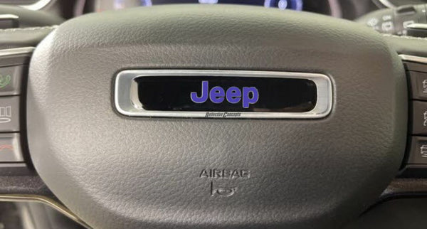 Steering Wheel Emblem Overlay Decal   - 2022-2023 Grand Cherokee