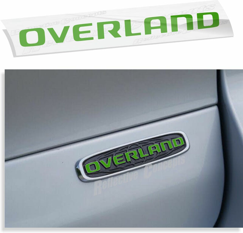 OVERLAND Emblem Overlay Decal - 2021-2024 Grand Cherokee L
