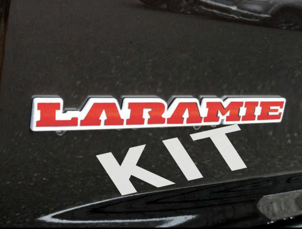 KIT:  LARAMIE Emblem Overlay Decal Set - 2019 2020 2021 2022 2023 Ram Laramie 1500