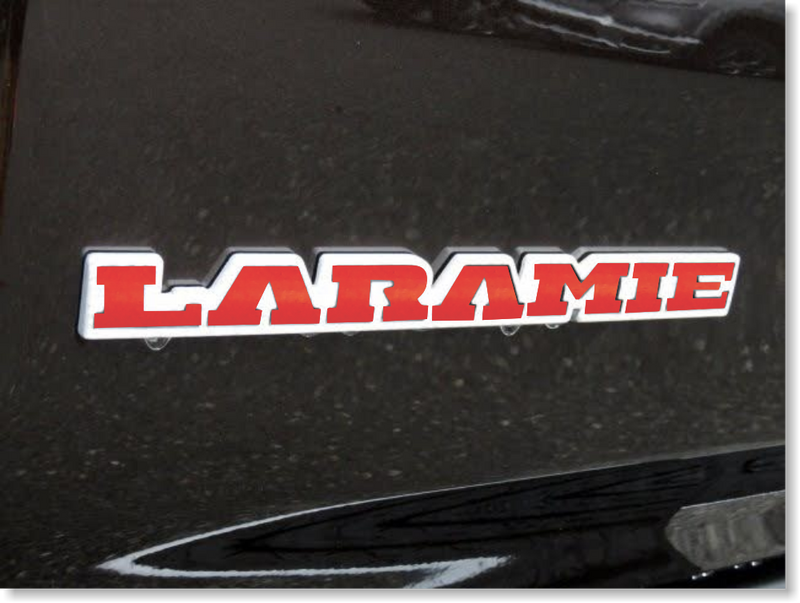 KIT:  LARAMIE Emblem Overlay Decal Set - 2019 2020 2021 2022 2023 2024 Ram Laramie 1500