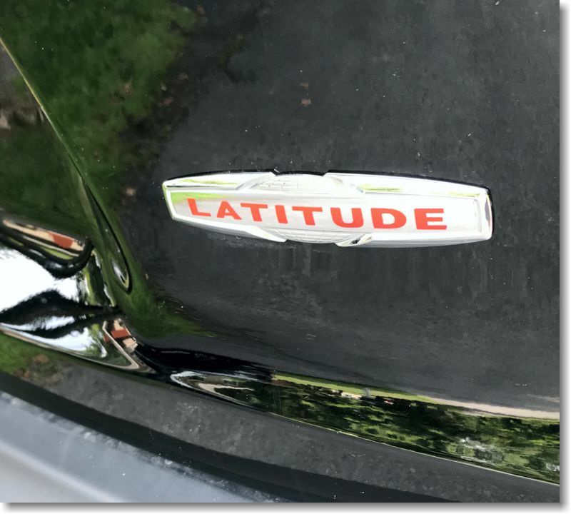 LATITUDE Emblem Overlay Decal - 2014-2021 Cherokee