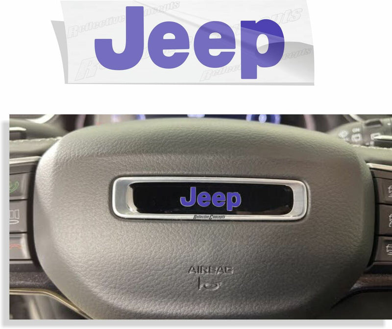 Steering Wheel Emblem Overlay Decal   - 2022-2024 Grand Cherokee