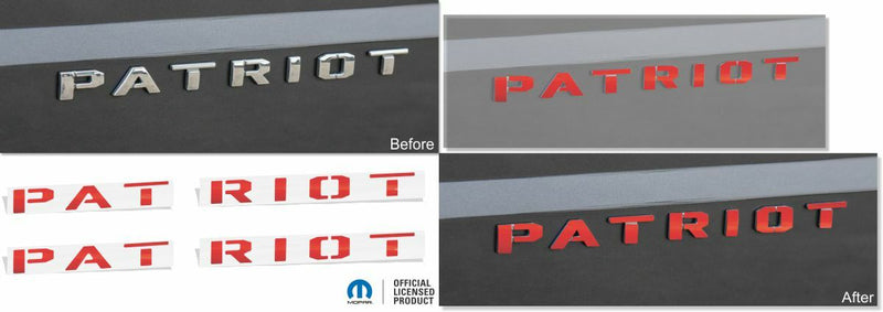 PATRIOT Door Emblem Overlay Decals   - 2011-2017 Jeep Patriot
