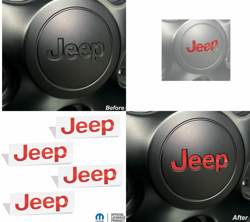 Steel Wheel Cover JEEP Inlay Decals for Wrangler JL Sport