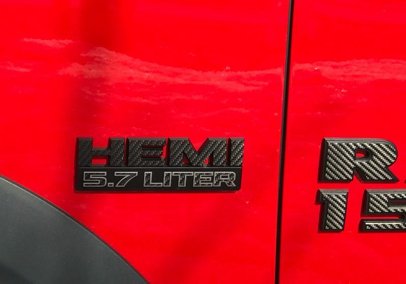 HEMI 5.7 LITER Emblem Overlay Decals - 2013-2018 Ram