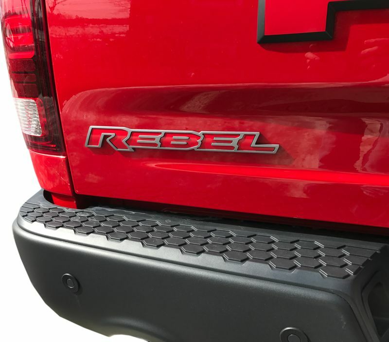 REBEL Tailgate Emblem Inlay Decal   - 2015-2018 Ram Rebel