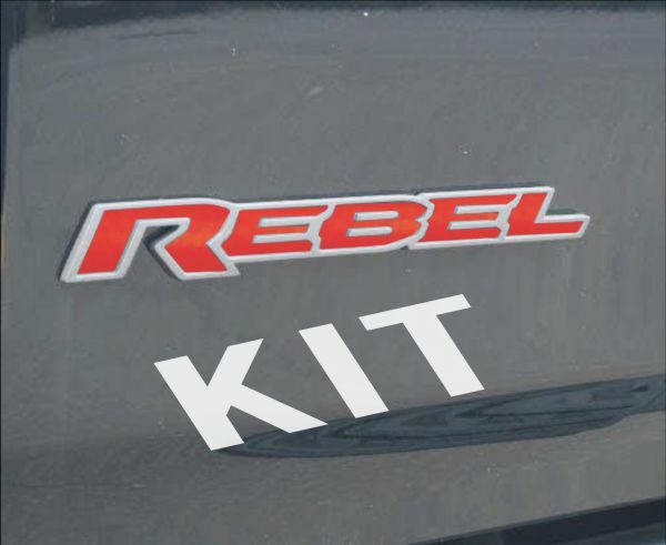 KIT:  REBEL Emblem Overlay Decal Set - 2019 2020 2021 2022 2023 2024 Ram 1500 Rebel