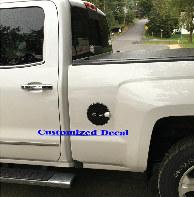 Carbon Fiber Fuel Door Overlay Decal - 14-18 Silverado