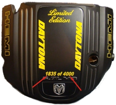 Limited Edition Numbering - Dodge Charger