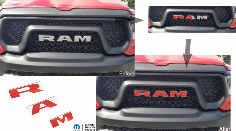 RAM Grille Emblem Overlay Decal   - 2019-2023 Ram 2500 Power Wagon