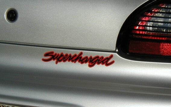 Supercharged, Turbocharged  Decals