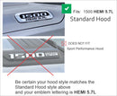 1500 HEMI 5.7L Hood Emblem Overlay Decals