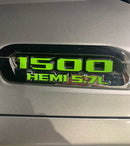 1500 HEMI 5.7L Hood Emblem Overlay Decals