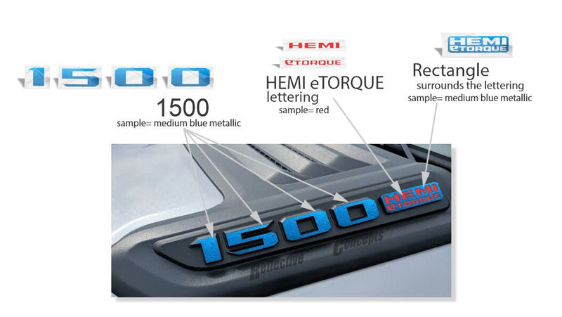 1500 eTORQUE Sport Performance Hood Emblem Decals