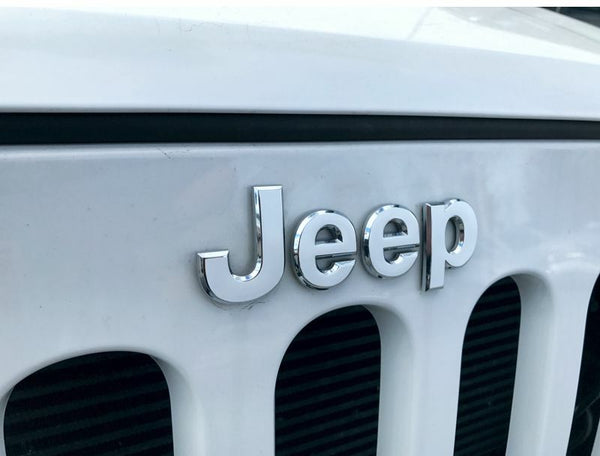 Jeep Grille Emblem Overlay Decal Sticker  - 07-18 Wrangler JK